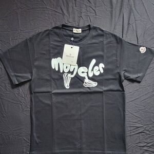 Moncler Black Graphic Logo Tee